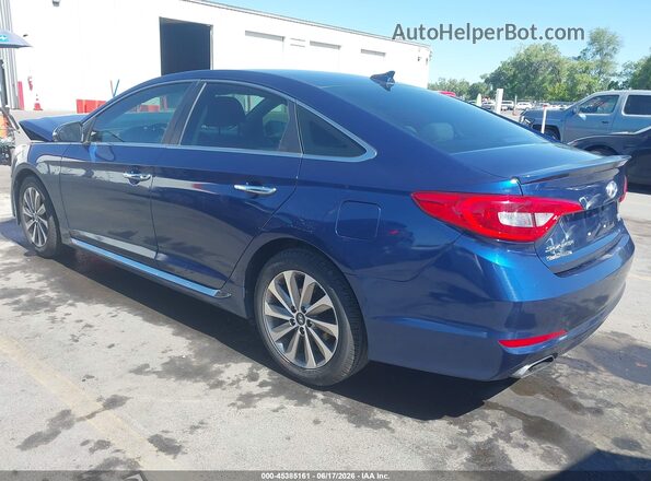 5NPE34AF7GH395007 2016 HYUNDAI SONATA Blue Հետևի ձախ