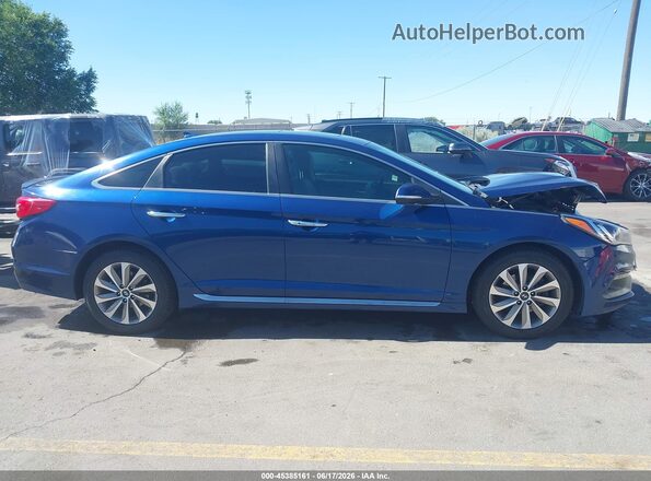 5NPE34AF7GH395007 2016 HYUNDAI SONATA Blue Սալոնի հետևի տեսք