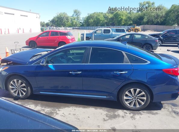 5NPE34AF7GH395007 2016 HYUNDAI SONATA Blue Սալոնի 360 աստիճան տեսք