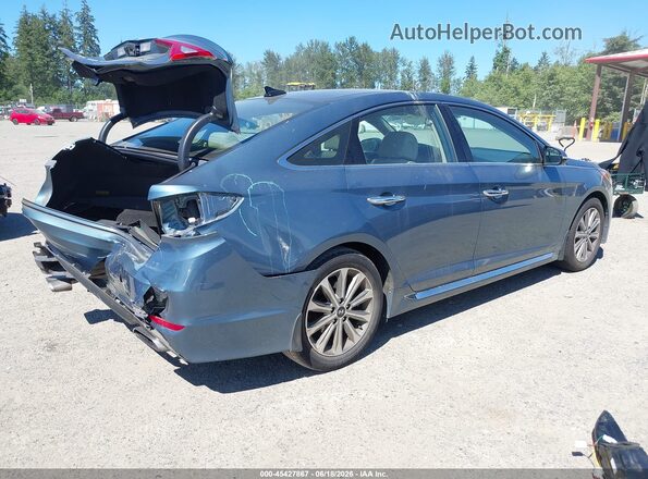 5NPE34AF7GH414509 2016 HYUNDAI SONATA Blue Задня права чверть