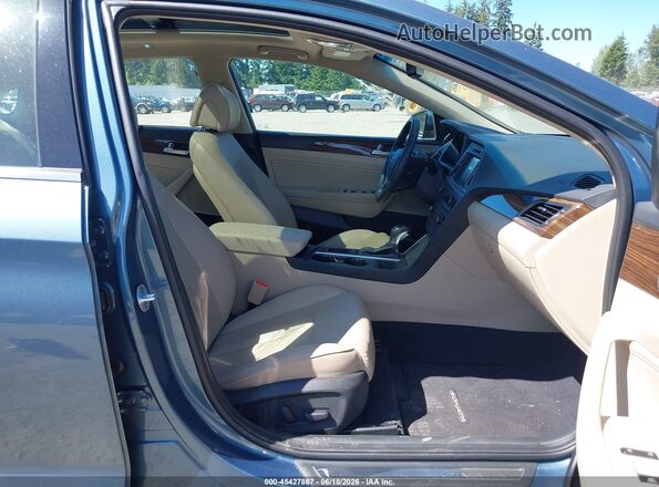 5NPE34AF7GH414509 2016 HYUNDAI SONATA Blue Вид салону спереду