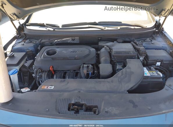 5NPE34AF7GH414509 2016 HYUNDAI SONATA Blue Вид ззаду