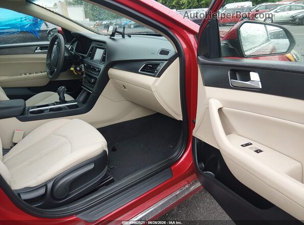 5NPE34AF7HH448449 2017 HYUNDAI SONATA Red წინა სალონის ხედი
