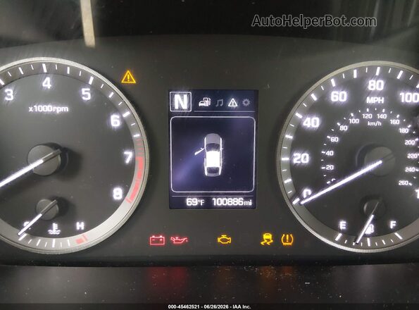 5NPE34AF7HH448449 2017 HYUNDAI SONATA Red უკანა სავარძლების ხედი