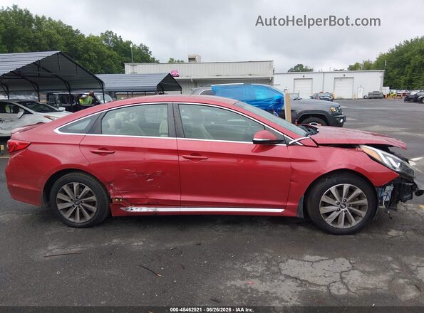 5NPE34AF7HH448449 2017 HYUNDAI SONATA Red უკანა სალონის ხედი