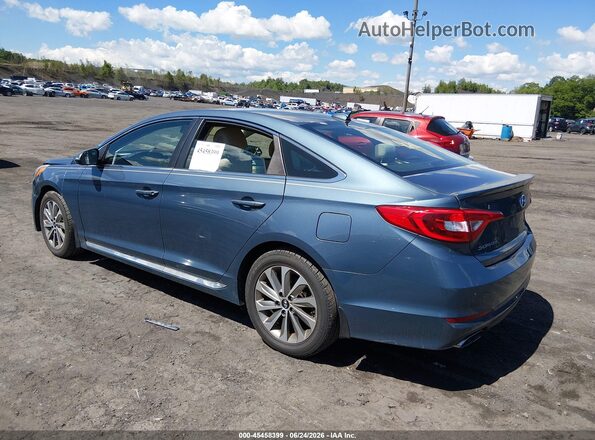 5NPE34AF7HH458074 2017 HYUNDAI SONATA Blue Trasero izquierdo