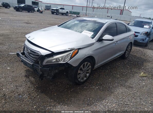 5NPE34AF7HH474968 2017 HYUNDAI SONATA Silver Vista tres cuartos delantera izquierda