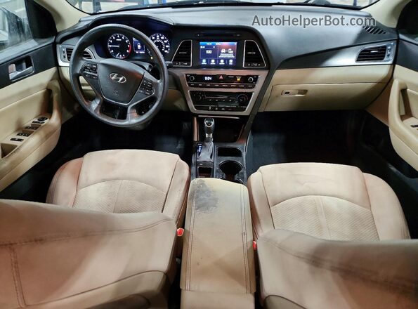 5NPE34AF7HH488532 2017 HYUNDAI SONATA Black წინა პანელის ხედი