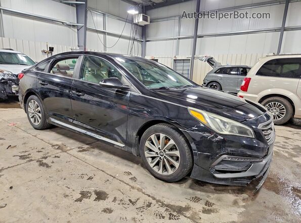 5NPE34AF7HH488532 2017 HYUNDAI SONATA Black წინა მარჯვენა
