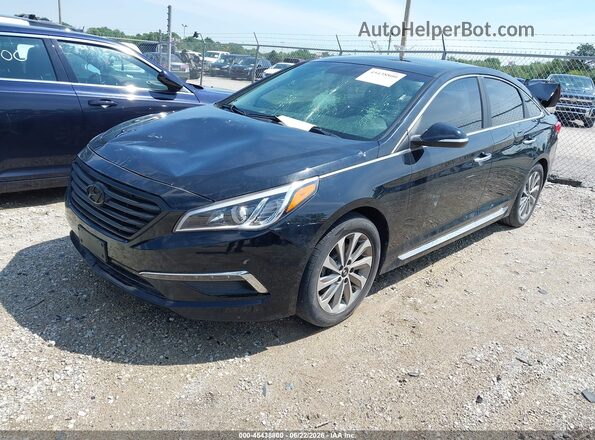 5NPE34AF7HH499062 2017 HYUNDAI SONATA Black Przód lewy