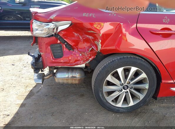 5NPE34AF7HH519116 2017 HYUNDAI SONATA Red წინა ხედი
