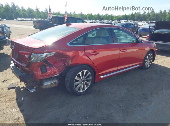 5NPE34AF7HH519116 2017 HYUNDAI SONATA Red უკანა მარჯვენა
