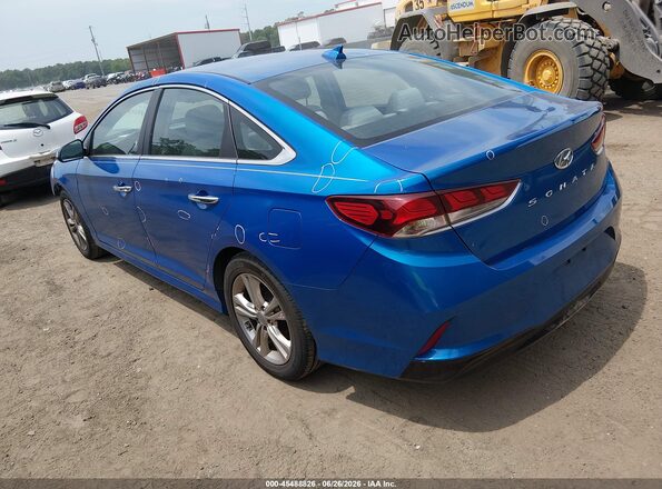 5NPE34AF7JH597496 2018 HYUNDAI SONATA Blue Задня ліва чверть
