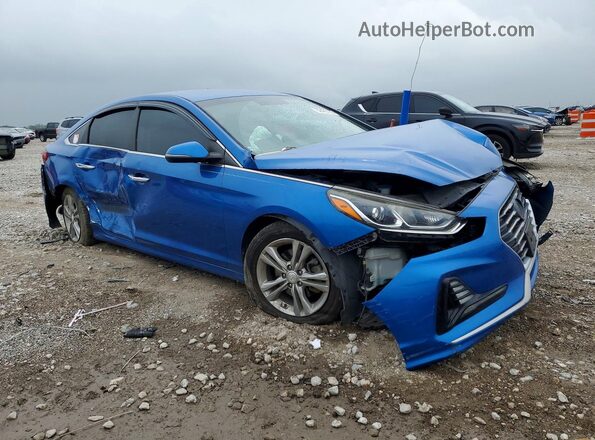 5NPE34AF7JH611994 2018 HYUNDAI SONATA Blue Front right