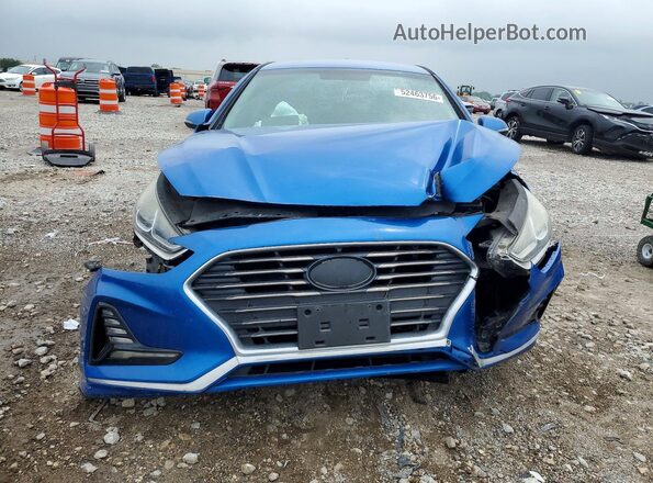 5NPE34AF7JH611994 2018 HYUNDAI SONATA Blue Front view