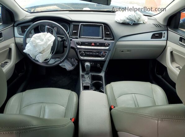 5NPE34AF7JH611994 2018 HYUNDAI SONATA Blue Dashboard view