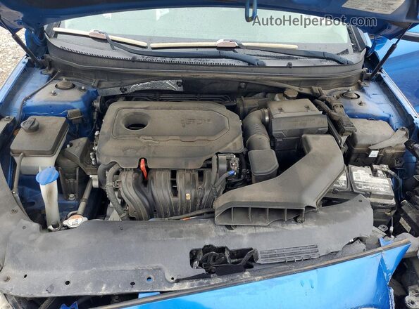 5NPE34AF7JH611994 2018 HYUNDAI SONATA Blue Rear interior view