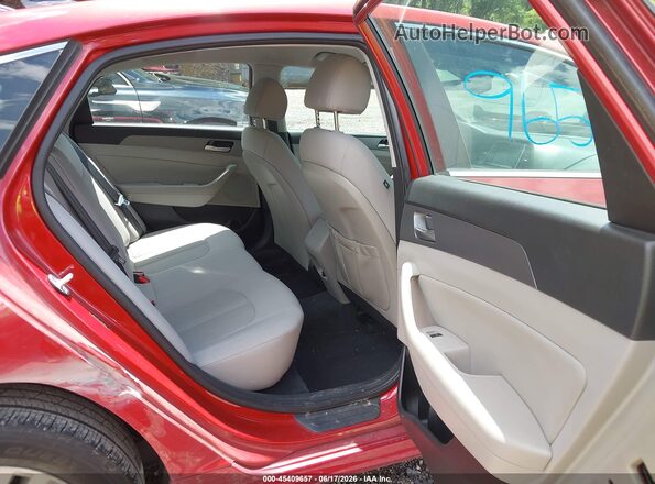 5NPE34AF7JH634515 2018 HYUNDAI SONATA Red VIN sticker view