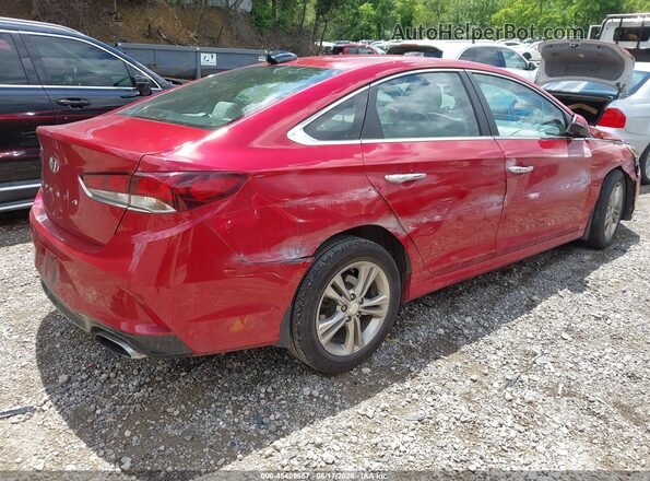 5NPE34AF7JH634515 2018 HYUNDAI SONATA Red Rear right