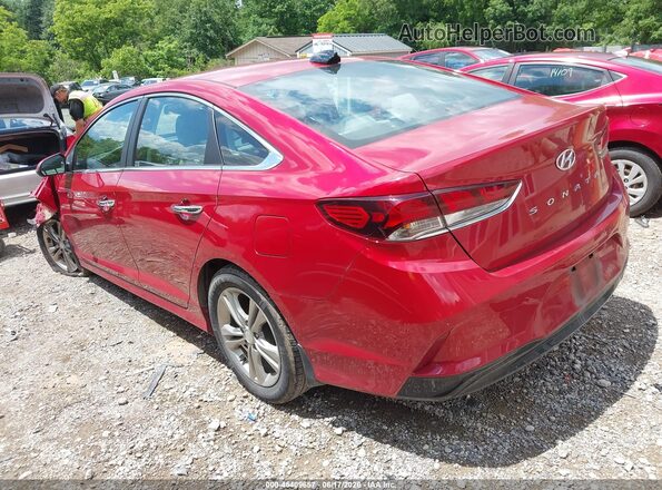 5NPE34AF7JH634515 2018 HYUNDAI SONATA Red Rear left