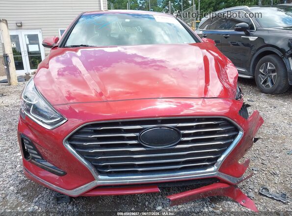 5NPE34AF7JH634515 2018 HYUNDAI SONATA Red Instrument cluster view