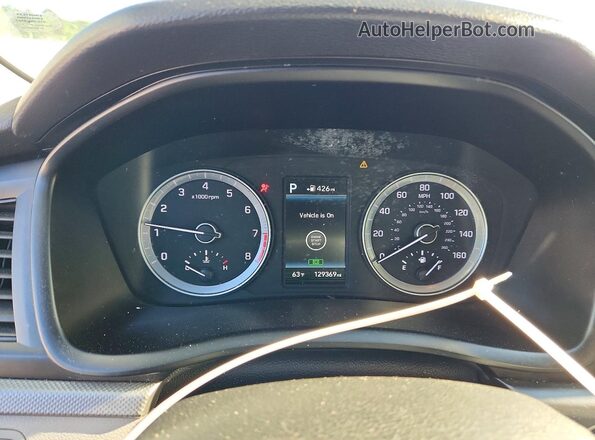5NPE34AF7JH644638 2018 HYUNDAI SONATA Gray Вид щитка приладів