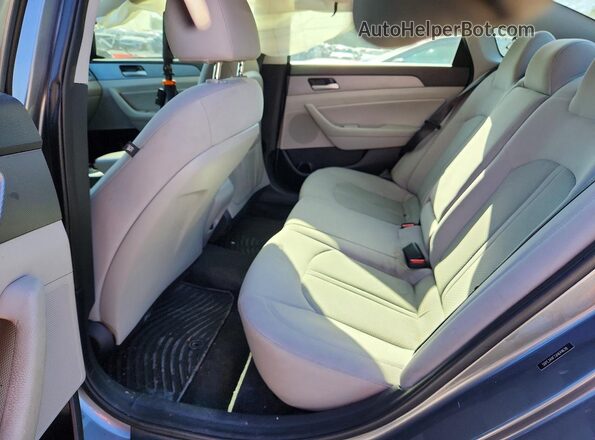 5NPE34AF7JH644638 2018 HYUNDAI SONATA Gray Вид задніх сидінь