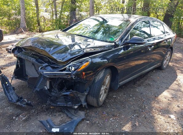 5NPE34AF7JH704966 2018 HYUNDAI SONATA Black Front left
