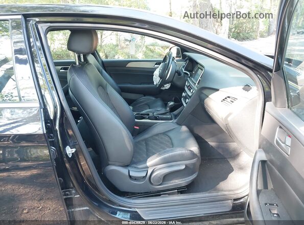 5NPE34AF7JH704966 2018 HYUNDAI SONATA Black Front interior view