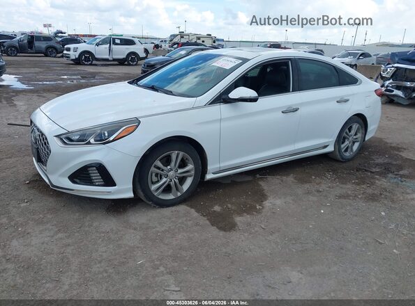 5NPE34AF7KH743879 2019 HYUNDAI SONATA Белый Передняя левая четверть