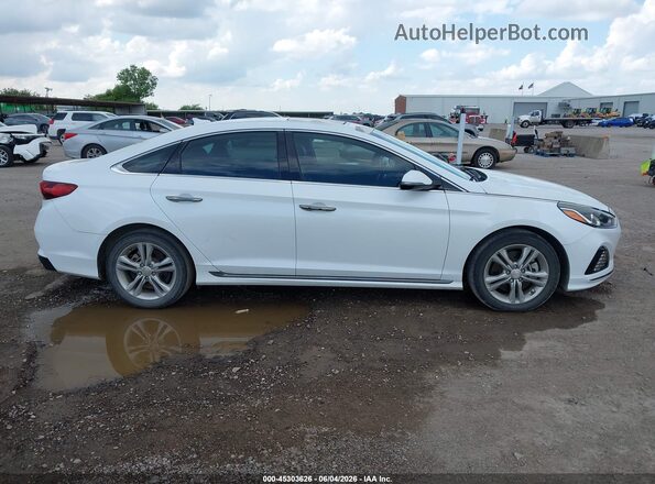 5NPE34AF7KH743879 2019 HYUNDAI SONATA Белый Вид задней части салона