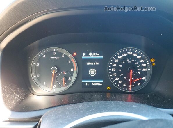 5NPE34AF7KH803921 2019 HYUNDAI SONATA White Instrument cluster view
