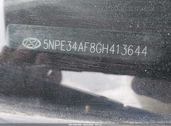 5NPE34AF8GH413644 2016 HYUNDAI SONATA White ძრავის განყოფილების ხედი