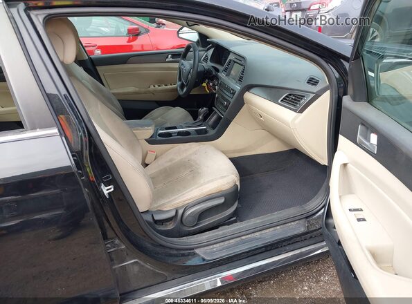 5NPE34AF8GH423591 2016 HYUNDAI SONATA Black Front interior view