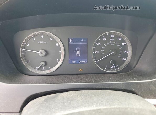 5NPE34AF8HH456558 2017 HYUNDAI SONATA White ხელსაწყოთა პანელის ხედი