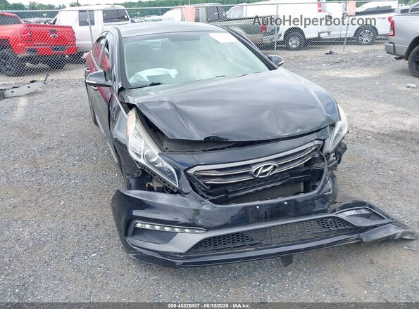 5NPE34AF8HH553615 2017 HYUNDAI SONATA Black Widok z przodu