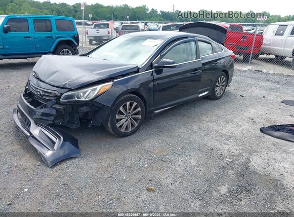 5NPE34AF8HH553615 2017 HYUNDAI SONATA Black Przód lewy