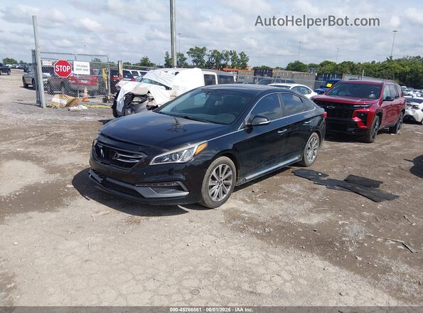 5NPE34AF8HH593158 2017 HYUNDAI SONATA Black Передня ліва чверть