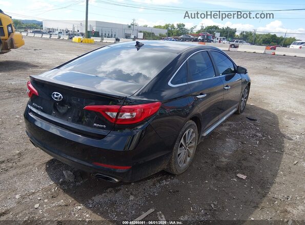 5NPE34AF8HH593158 2017 HYUNDAI SONATA Black Задня права чверть