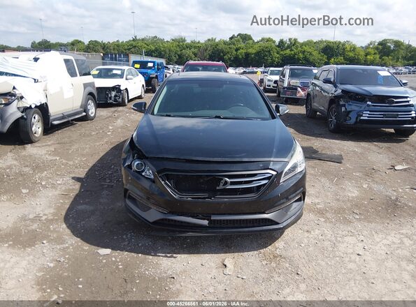 5NPE34AF8HH593158 2017 HYUNDAI SONATA Black Вид панелі приладів