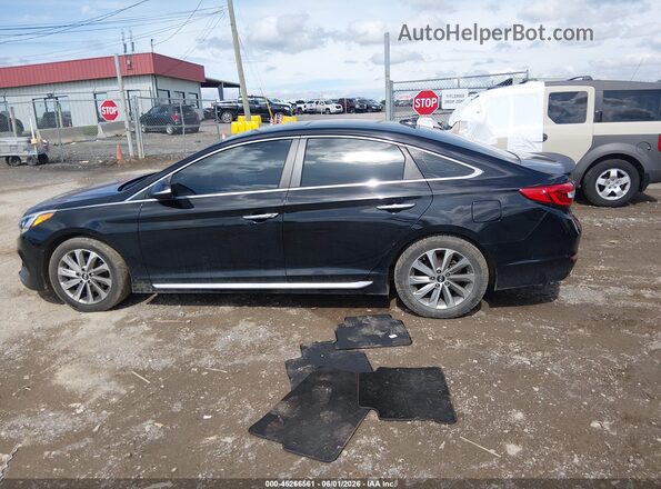 5NPE34AF8HH593158 2017 HYUNDAI SONATA Black Вид задньої частини салону