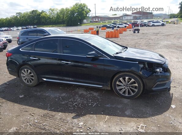 5NPE34AF8HH593158 2017 HYUNDAI SONATA Black Вид щитка приладів