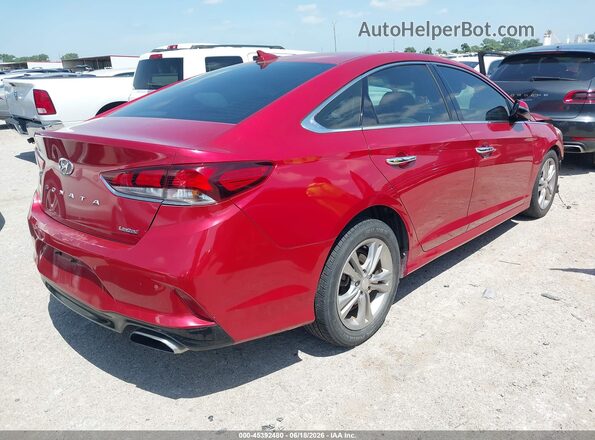 5NPE34AF8JH597698 2018 HYUNDAI SONATA Red უკანა მარჯვენა