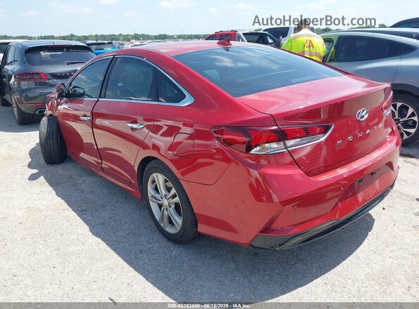 5NPE34AF8JH597698 2018 HYUNDAI SONATA Red უკანა მარცხენა
