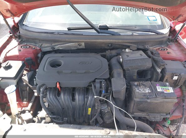 5NPE34AF8JH597698 2018 HYUNDAI SONATA Red უკანა ხედი