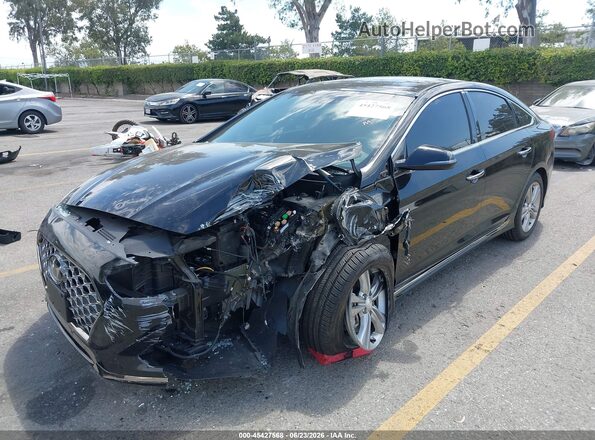 5NPE34AF8JH649587 2018 HYUNDAI SONATA Black Передня ліва чверть