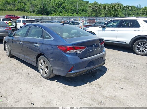 5NPE34AF8JH660069 2018 HYUNDAI SONATA Blue უკანა მარცხენა