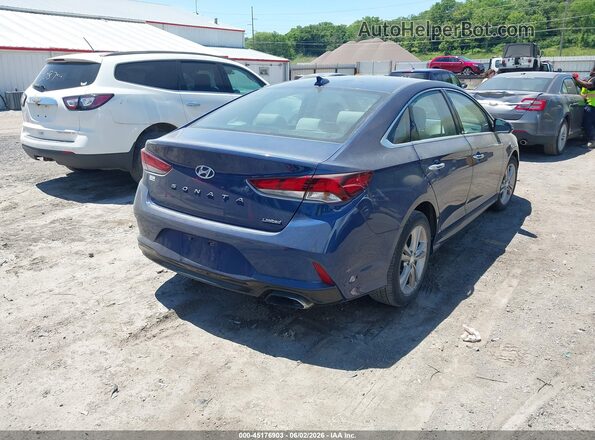 5NPE34AF8JH660069 2018 HYUNDAI SONATA Blue უკანა მარჯვენა