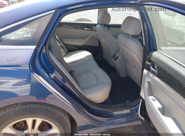 5NPE34AF8JH660069 2018 HYUNDAI SONATA Blue VIN კოდის სტიკერის ხედი