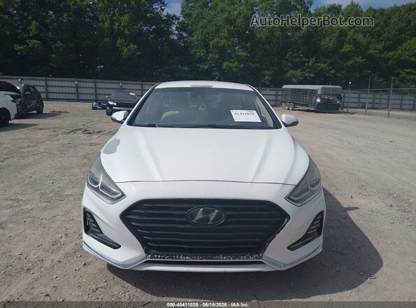 5NPE34AF8JH689555 2018 HYUNDAI SONATA White Вид щитка приладів